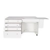 Kangaroo II White Ash K8811 Sewing Machine Cabinet  +Joey K7811 3-Drawer Caddy, Platform Opening 23-3/4x12.5"