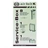 Sebo, 6695AM, Service Box, K-Series, 8 Pack Bags ,and 2 Filters, Micro, and Hygiene, for Air Belt K Volcano Vacuum Cleaners