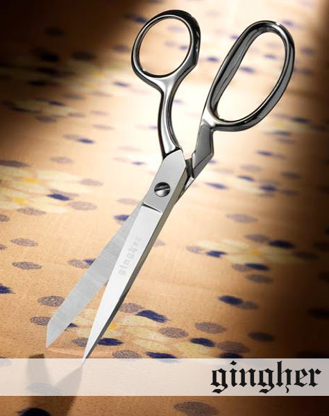 Gingher 8-inch Left-Handed Knife Edge Chrome Bent Scissors/Dressmaker's  Shears