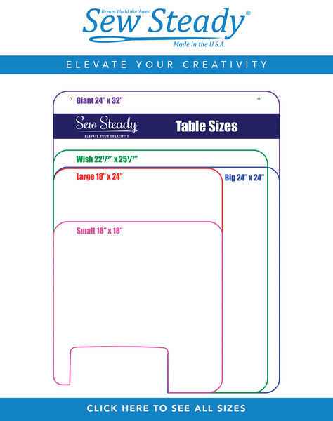 Dream World Sew Steady Large Deluxe Table Package – Quality Sewing & Vacuum