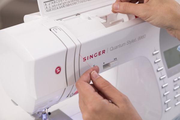 Singer 9960 600-Stitch Quantum Stylist Sewing Machine, Ext Table, 13 BHs,  Fonts, Threader & Trimmer, 25 Needle Positions, Drop Feed, $350 Accessories*