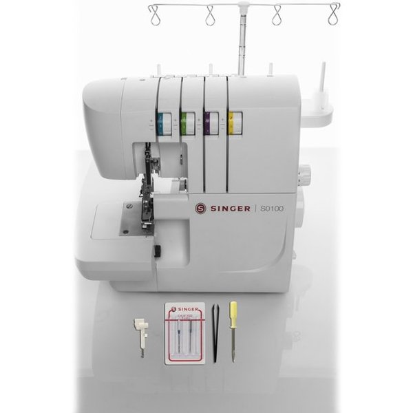 SINGER | ProFinish 14CG754 2-3-4 Thread Serger with Adjustable Stitch  Length, & Differential Feed - Sewing Made Easy,White