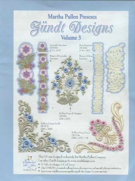 Martha Pullen Zundt Swiss Embroidery Designs Volume 3 Multi Format 