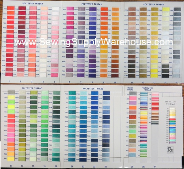 Embroidery Color Chart