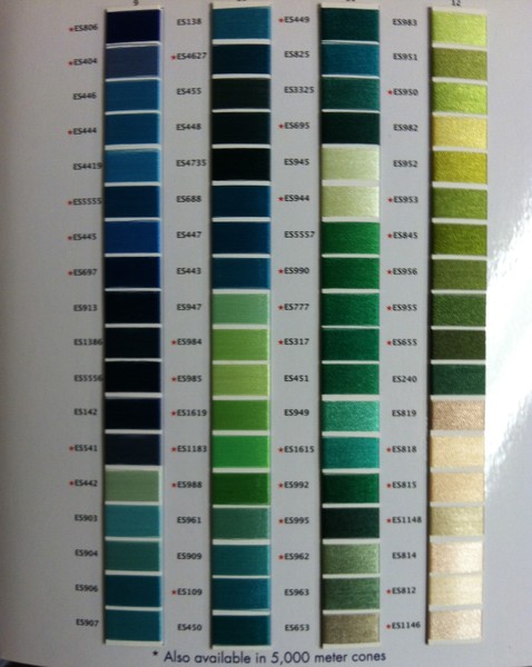 Exquisite Embroidery Thread Color Chart