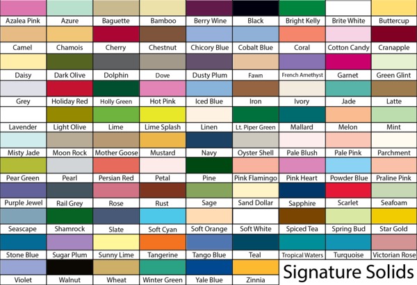 Signature Thread Color Chart