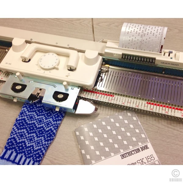 SK155 Knitting Machine Kit 12 pins x 60 Lines Width Punch Card Machine  3-Needle Electronic Knitting Machine Knitter Sewing Accessories for  Beginner