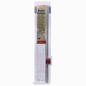 Sew Easy ER4186 Large Quilt Ruler with Straight Line Track Cutter Size  4-1/2in x 27-1/2in, 45mm rotary blade, cuts 45 Fabric Bolts Doubled &  Rolled