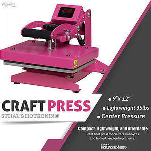 Stahls Hotronix CP912 Hot Pink Craft Heat Press, 9x12 Platen