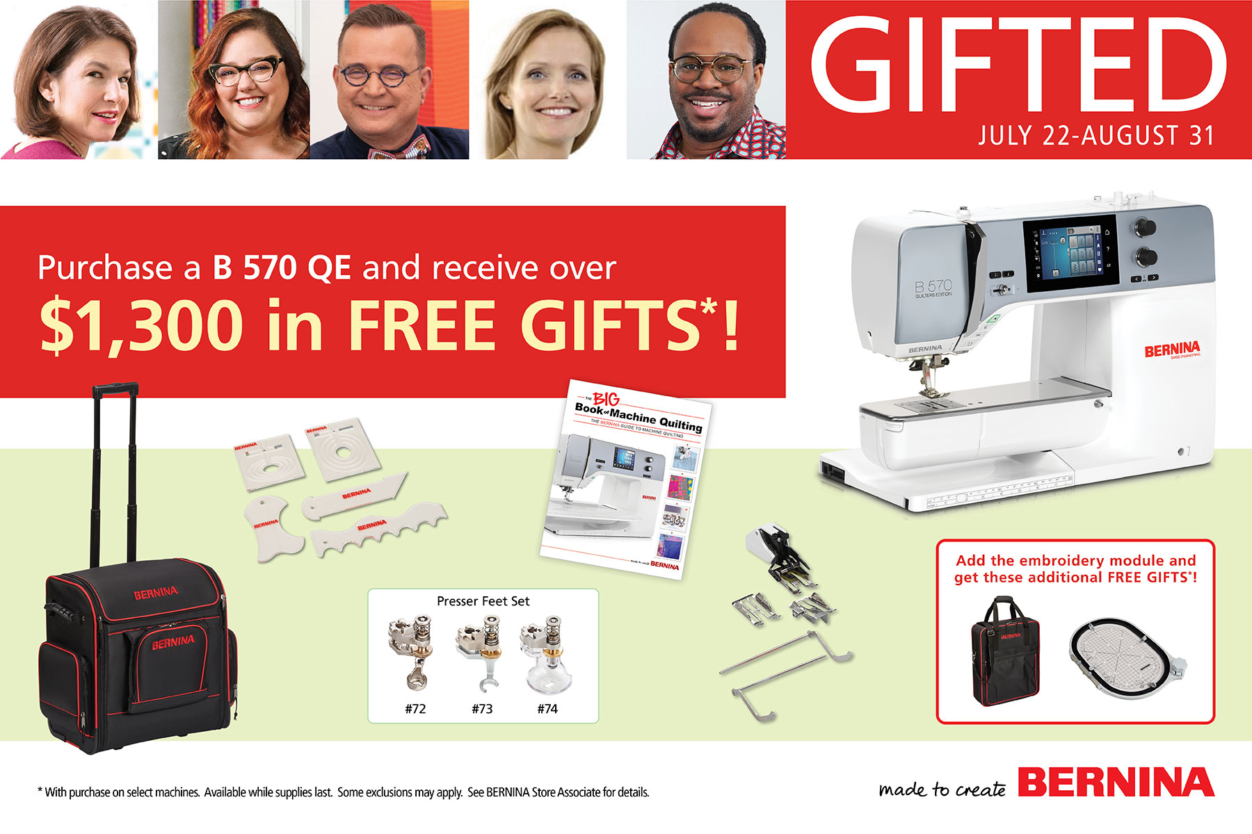 Bernina GIFTED 07/22-08/31/22