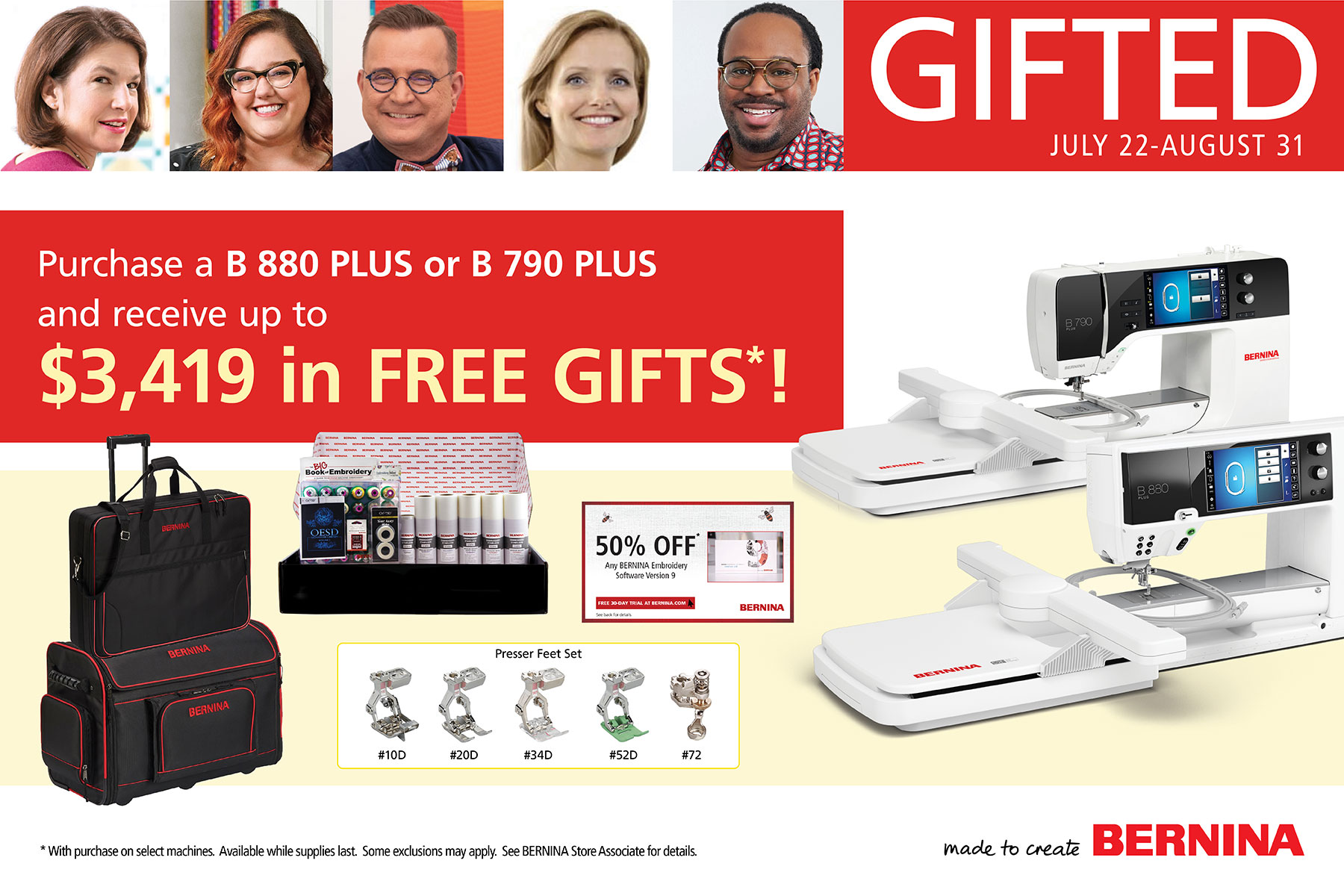 Bernina GIFTED 07/22-08/31/22