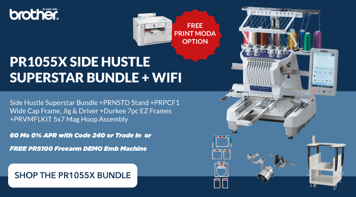 PR1055x 10 needle bundle with PR stand and cap and driver set and durkee frames pictured. SIDE HUSTLE SUPERSTAR BUNDLE. Side Hustle Superstar Bundle +PRNSTD Stand +PRPCF1 Wide Cap Frame, Jig & Driver +Durkee 7pc EZ Frames +PRVMFL 5x7 Mag Hoop Synchrony Code 240    60 MO 0% APR + Tax or  Trade In  or  Pick One