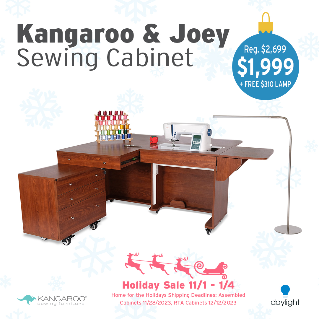  Kangaroo Kabinets Tasmanian Height Adjustable Sewing Table,  White