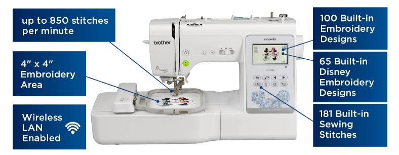 Brother Pe800 Embroidery Machine With Sewing Clips (100-pack