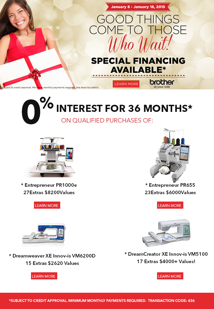 Store Financing Promos Brother Promo