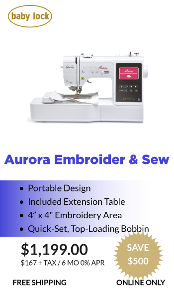 Aurora Sewing and Embroider $1199.00