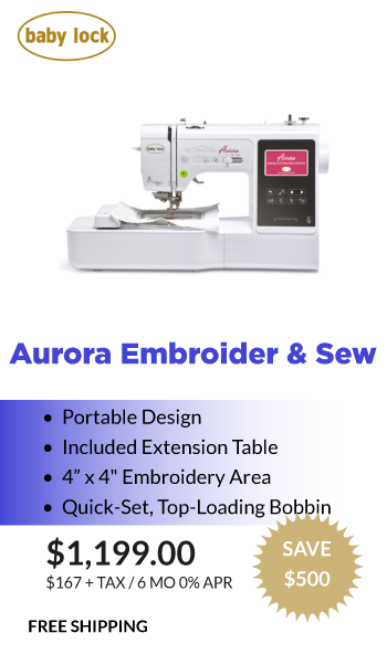 Aurora Sewing and Embroider $1199.00
