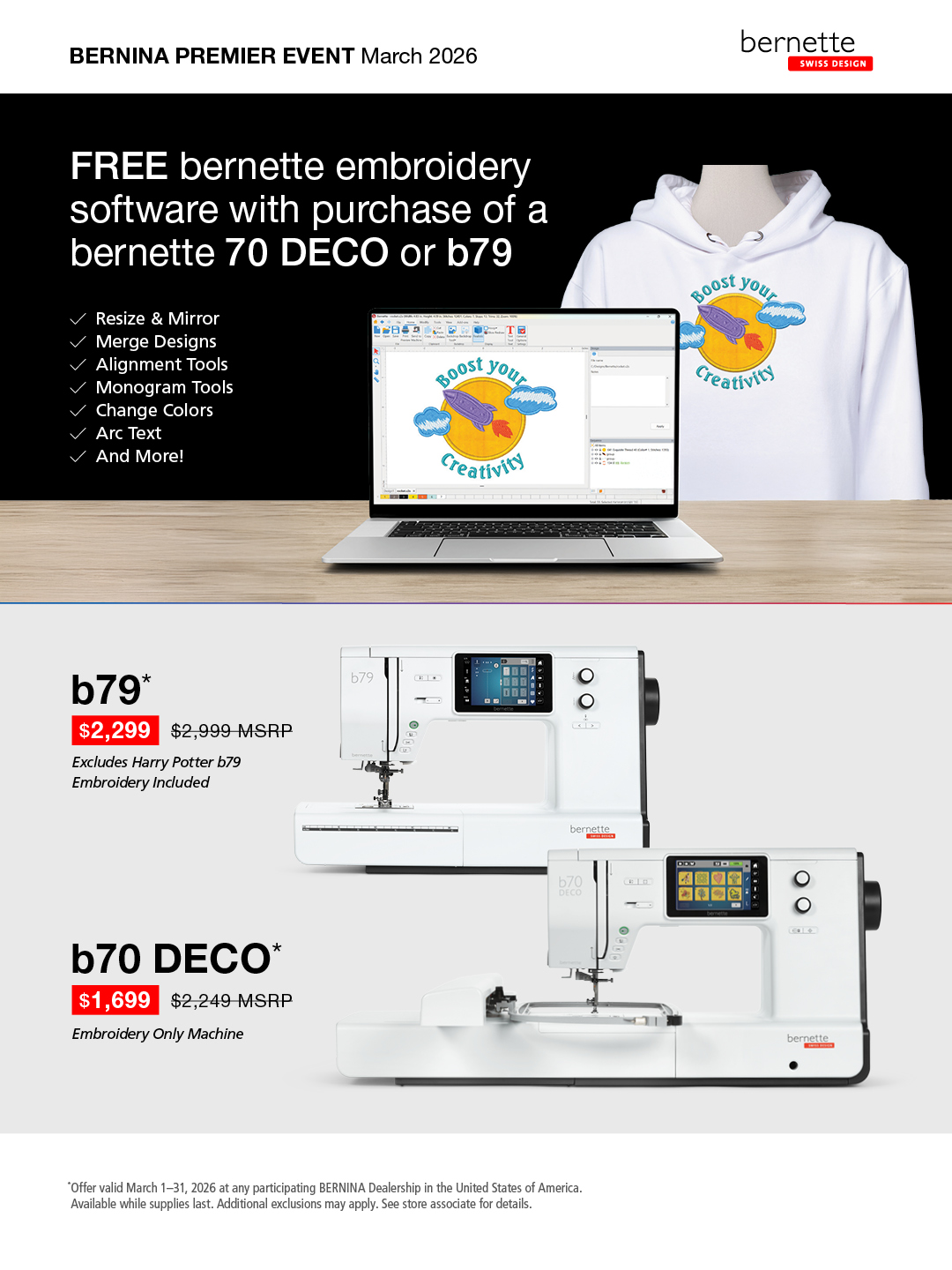 b79 $2299 excludes harry potter edition, b70 deco $1699