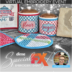 DIME She Shed Embroidery Escape Virtual Embroidery Event