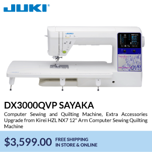 DX3000QVP SAYAKA. Computer Sewing and Quilting Machine, Extra Accessories Upgrade from Kirei HZL NX7 12