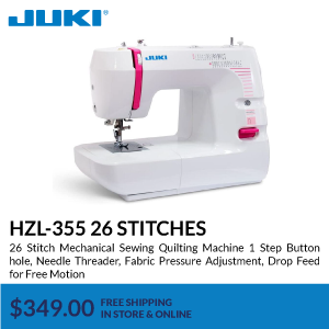 HZL-355 26 STITCHES. 26 Stitch Mechanical Sewing Quilting Machine 1 Step Button hole, Needle Threader, Fabric Pressure Adjustment, Drop Feed for Free Motion. $349.00. free shipping in store & online