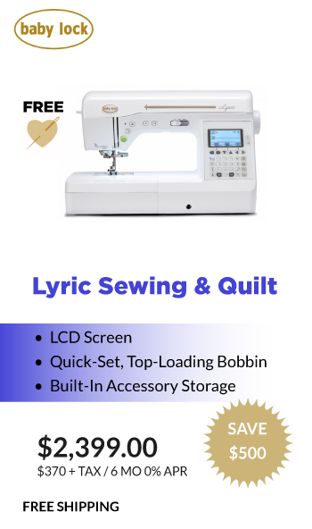 Lyric Sewing and Quilting $2399.00