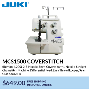 mcs1500 coverstitch. (Bernina L220) 2-3 Needle 5mm Coverstitch+1 Needle Straight Chainstitch Machine, Differential Feed, Easy Thread Looper, Seam Guide, 0%APR. $649.00. free shipping in store & online