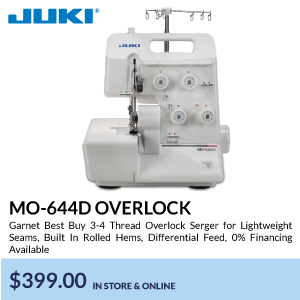 mo644 overlock. Garnet Best Buy 3-4 Thread Overlock Serger for Lightweight Seams, Built In Rolled Hems, Differential Feed, 0% Financing Available. $389.00. in store & online