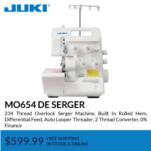 MO654 DE SERGER. 234 Thread Overlock Serger Machine, Built In Rolled Hem, Differential Feed, Auto Looper Threader, 2 Thread Converter, 0% Finance. $479.99. free shipping in store & online