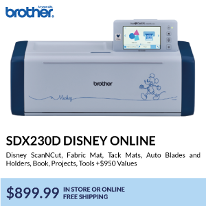sdx230d disney online. Disney ScanNCut, Fabric Mat, Tack Mats, Auto Blades and Holders, Book, Projects, Tools +$950 Values Values. $899.99. In store or online. FREE SHIPPING