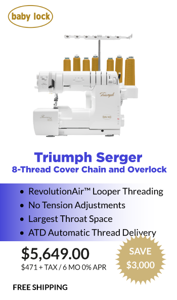 Triumph 8 thread Serger $5649.00